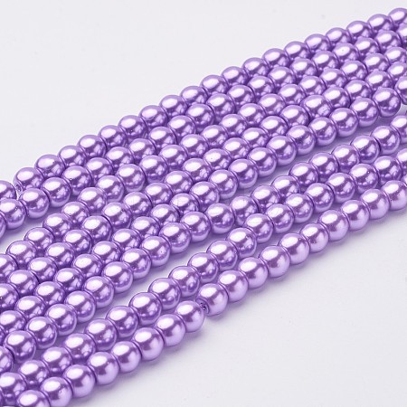 Glass Pearl Beads Strands HY-6D-B15-1