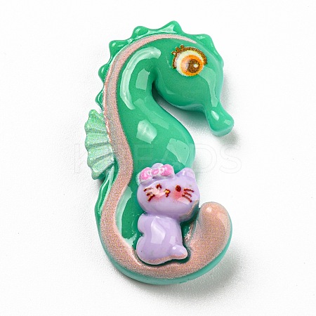 Cute Opaque Resin Cabochons RESI-Q220-03B-1