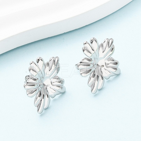 304 Stainless Steel Stud Earrings EJEW-I323-01P-02-1