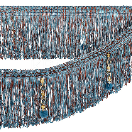 4M Polyester Fringe Tassel Trim DIY-OC0013-37B-1