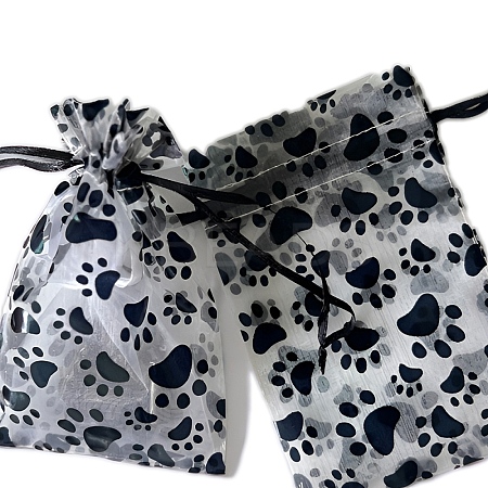 Printed Organza Drawstring Bags PW-WG8028D-08-1