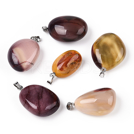 Natural Mookaite Pendants G-P525-01P-05-1