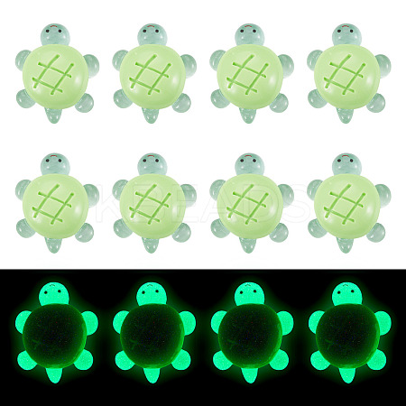 12Pcs Luminous Resin Cabochons RESI-TA0004-55A-1