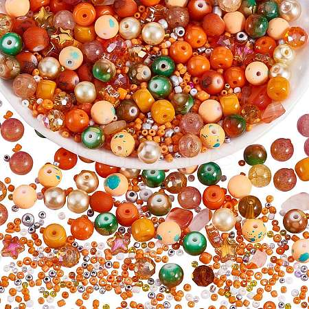 2 Bag Glass Round Beads Set JX547G-1