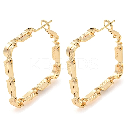 Brass Hoop Earrings EJEW-K264-03G-1