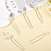 Alloy with Plastic Beads Hair Sticks for Women Girls OHAR-WH20010-08P-3