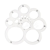 Transparent Acrylic Round Leather Cutting Tool AJEW-WH0505-19-1