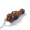 Natural Tiger Eye Pointed Dowsing Pendulums AJEW-B020-03P-03-4