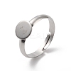 Non-Tarnish 304 Stainless Steel Pad Ring Settings X-STAS-K278-11B-P-1