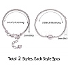 Brass European Style Bracelets Jewelry Making KK-SC0001-12P-2