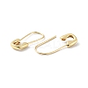 Safety Pin Shape Rack Plating Brass Hoop Earrings for Woman EJEW-F310-02G-2