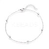 Tarnish Resistant 304 Stainless Steel Cable Chain Anklets LS-AJEW-P069-04P-1