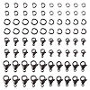 40Pcs 4 Styles 304 Stainless Steel Lobster Claw Clasps STAS-TA0002-59-1