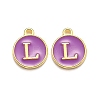 Golden Plated Alloy Enamel Charms LS-ENAM-Q437-12L-1
