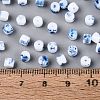 Opaque Picasso Glass Beads SEED-Q039-05A-A02-4