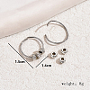 Classic Vintage Brass Rondelle Hoop Earrings DY8835-3