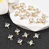 SHEGRACE Brass Pave Cubic Zirconia Horse Eye Connector Charms XGRQ2O424-436A-G-4