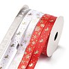 10M  5 Colors Hot Stamping Christmas Polyester Ribbons Set LS-OCOR-XCP0002-03-2