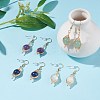 Natural Stone Braided Dangle Earring EJEW-JE04845-2