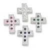 Rack Plating Brass Micro Pave Cubic Zirconia Pendants KK-L224-063P-1