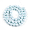 Baking Paint Pearlized Glass Pearl Bead Strands HY-N002-8mm-B01-3