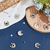 8 Sets Zinc Alloy & Resin Coin Screw Rivet FIND-CP0002-57AS-04-4