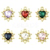 6Pcs 6 Color Acrylic Rhinestone Pendants FIND-FS0001-38-1