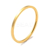 Ion Plating(IP) 304 Stainless Steel Simple Plain Band Finger Ring for Women Men RJEW-F152-05G-C-1