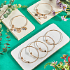 12Pcs 2 Colors Golden 304 Stainless Steel with Rhinestone Expandable Bangles BJEW-SC0001-27-4