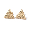 Ion Plating(IP) 304 Stainless Steel Triangle Stud Earrings for Women EJEW-E199-18G-1
