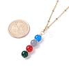 Natural White Jade Beads Pendants Necklace for Women NJEW-JN03762-8