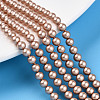 Baking Paint Pearlized Glass Pearl Bead Strands HY-N002-4mm-C02-1
