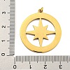 Ion Plating(IP) 304 Stainless Steel Pendants STAS-O003-11G-3