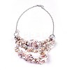 Shell Bib Statement Necklaces LS-NJEW-WH0004-01P-1