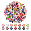 130Pcs 13 Colors 1-Hole Resin Imitation Pearls Shank Buttons BUTT-NB0001-74-1