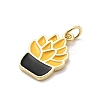 Brass Enamel Pendants KK-P338-39G-02-2