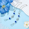 2Pcs Alloy Flower Pendant Decorations HJEW-ME0001-07B-4