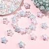 30Pcs 3 Colors UV Plating Printed Transparent Acrylic Beads PACR-YW0001-59-4