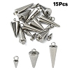 15Pcs 3 Styles 304 Stainless Steel Pendants STAS-YW0002-71P-1