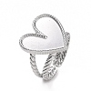 Non-Tarnish 304 Stainless Steel Open Cuff Ring Findings X-STAS-C053-07P-1