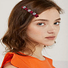 2Pcs PP and Velvet and Resin Alligator Hair Clips for Women Girls PHAR-LP0003-006A-1