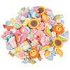 100Pcs 5 Themes Opaque & Transparent Resin Cabochons CRES-SC0003-16-6