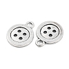 4-Hole Button Tibetan Style Zinc Alloy Charms LS-X-TIBEP-R334-167AS-RS-3