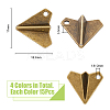 60Pcs 4 Colors Tibetan Style Zinc Alloy Pendants TIBEP-DC0001-14-2