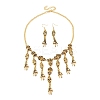 Halloween Tibetan Style Alloy Bib Necklaces & Dangle Earring Sets LS-SJEW-P006-02AG-2