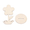 DIY Unfinished Wood Flowers Cutout WOOD-P017-04-3
