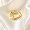 Rack Plating Brass Cuff Finger Rings for Women RJEW-M028-06G-5