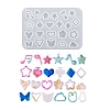 DIY Star/Heart/Flower/Music Note Shaker Filler Silicone Quicksand Molds DIY-G079-03B-1