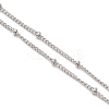 304 Stainless Steel Satellite Chain Slider Necklace Making AJEW-JB01555-01-3