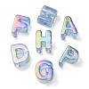 UV Plating Rainbow Iridescent Acrylic Beads OACR-C012-02J-1-2